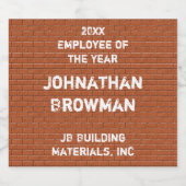 赤煉瓦庁認定を受けた年の従業員 ビールラベル (シングルラベル)