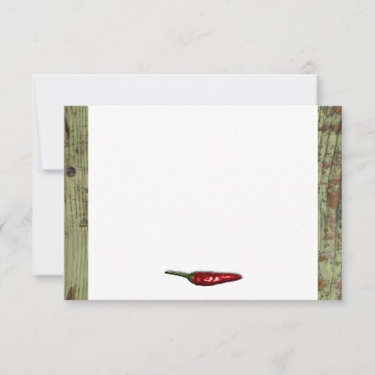赤熱したチリペッパーウッドルックありがとう サンキューカード (正面)