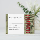 赤熱したチリペッパー材ルックRSVP 出欠カード (スタンド正面)