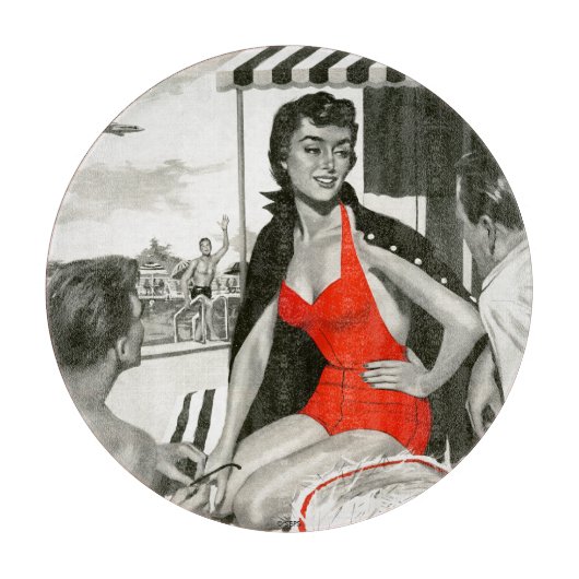 赤熱した女性 カッティングボード (正面)