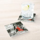 赤熱した女性 ガラスコースター (アングル)