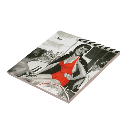 赤熱した女性 タイル (側面)