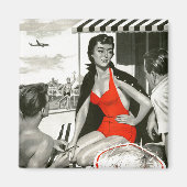 赤熱した女性 マグネット (正面)