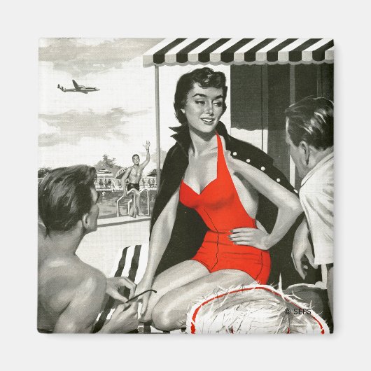 赤熱した女性 マグネット (正面)