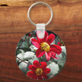 赤熱ピンクデイジー/デイジー花 キーホルダー (正面)