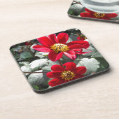 赤熱ピンクデイジー/デイジー花 コースター (左側)