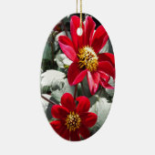 赤熱ピンクデイジー/デイジー花 セラミックオーナメント (右)