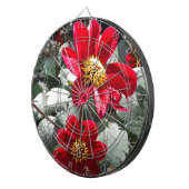 赤熱ピンクデイジー/デイジー花 ダーツボード (正面右)