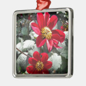 赤熱ピンクデイジー/デイジー花 メタルオーナメント (左)