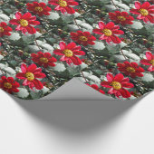 赤熱ピンクデイジー/デイジー花 ラッピングペーパー (角)