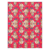 赤熱帯雪だるま テーブルクロス (正面)