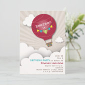 赤熱気球&クラウドキッズ誕生日 招待状 (スタンド正面)