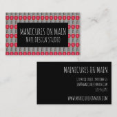 赤爪、 ネイルポーランド人技師化粧品学 名刺 (正面/裏面)