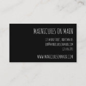 赤爪、 ネイルポーランド人技師化粧品学 名刺 (裏面)