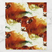 赤牛絵画病 ワインラベル (シングルラベル)