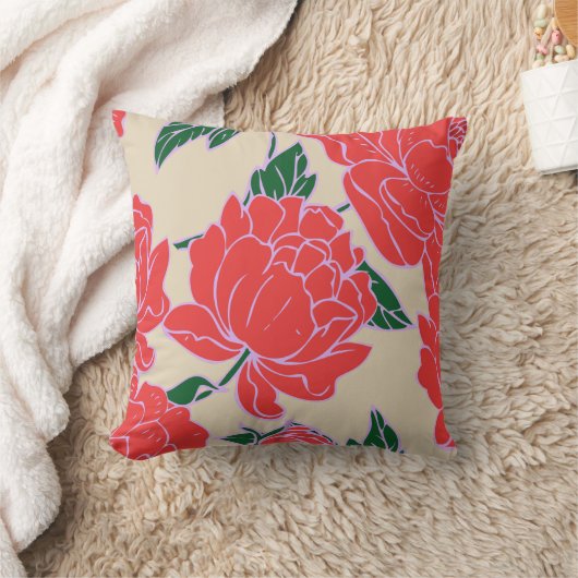 赤牡丹 クッション (ブランケット)