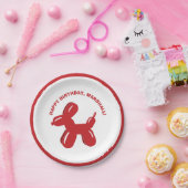 赤犬風船動物パーソナライズされたパーティー ペーパープレート (パーティー)