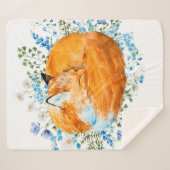 赤狐というイラストレーション シェルパブランケット (正面(横))