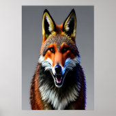 赤狐のポートレート | AIアートポスター ポスター (正面)