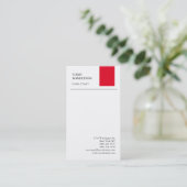 赤独占的白ミニマモダンリスト 名刺 (スタンド正面)