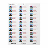 赤独身のいバラと青い空 ラベル (フルシート)