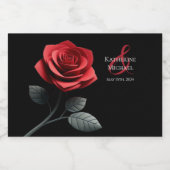 赤独身のいバラ スパークリングワインラベル (シングルラベル)