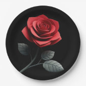 赤独身のいバラ ペーパープレート (正面)