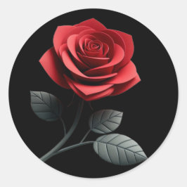 赤独身のいバラ ラウンドシール