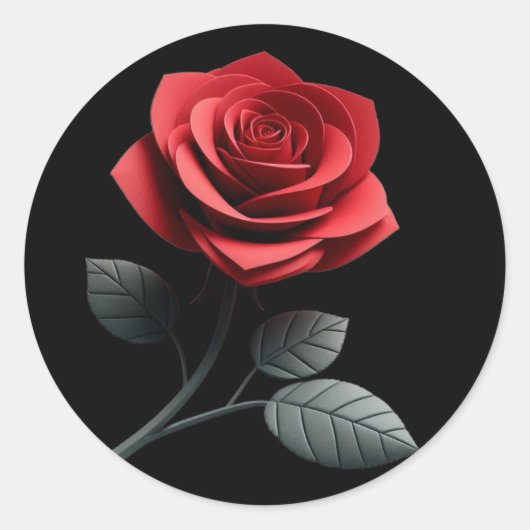 赤独身のいバラ ラウンドシール (正面)