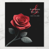 赤独身のいバラ ワインラベル (シングルラベル)