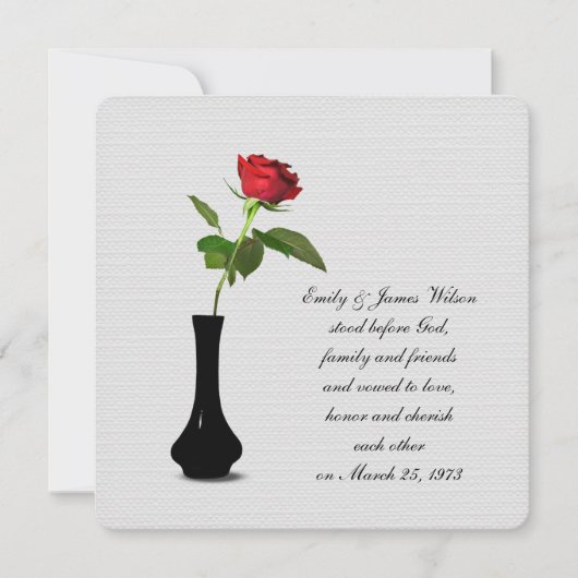 赤独身のの結婚バラの誓い 招待状 (正面)