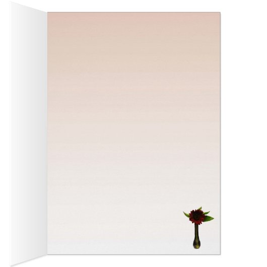 赤独身のひまわり空白のカード (内側 (右))