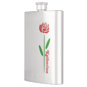 赤独身のバラ緑の茎葉の名カスタマイズ前 フラスク (左)