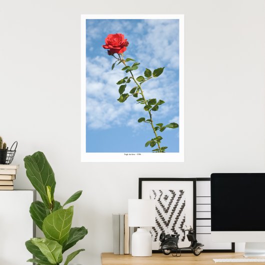 赤独身のバラ ポスター (ホームオフィス)