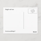 赤独身のバラ ポストカード (裏面)