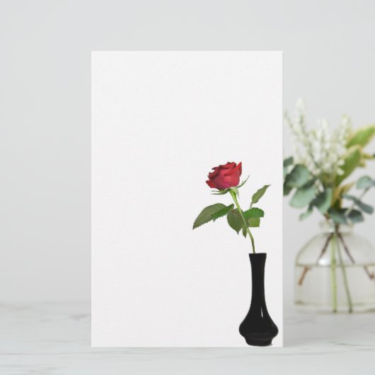 赤独身のバラ 便箋 (スタンド正面)