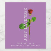 赤独身のローズカスタムワインラベル ワインラベル (シングルラベル)