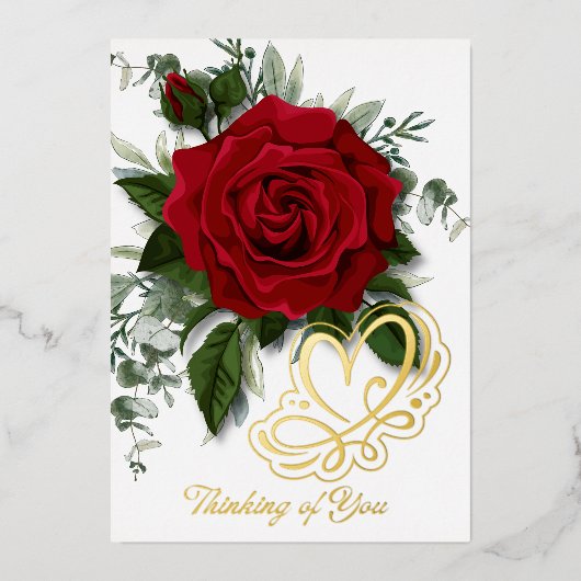 赤独身のローズバレンタインデー 箔シーズンカード (正面)