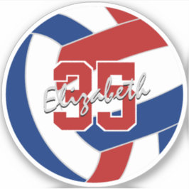 赤独身の青のバレーボールのステッ買クまたはバルク シール