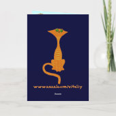 赤猫のバースデおもしろいーカード カード (裏面)