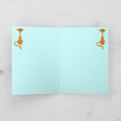 赤猫のバースデおもしろいーカード カード (内部)