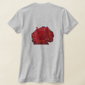 赤猫のユーモア Tシャツ (レイダウン裏面)