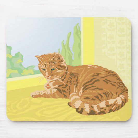 赤猫 マウスパッド (正面)
