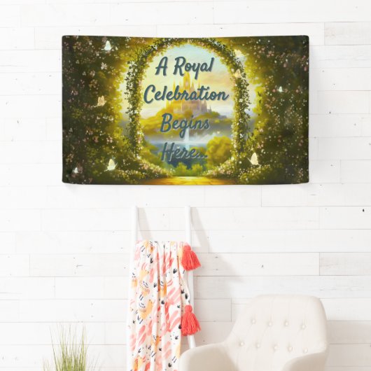 赤王室のちゃんシャワーA王室のお祝い開始 横断幕 (インサイチュ)