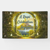 赤王室のちゃんシャワーA王室のお祝い開始 横断幕 (横)