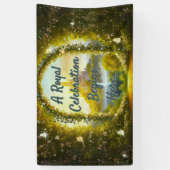 赤王室のちゃんシャワーA王室のお祝い開始 横断幕 (縦)