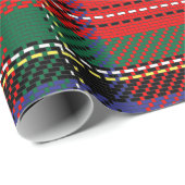 赤王室のと緑のスコットタータンチェックパターン ラッピングペーパー (ロールコーナー)