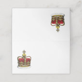 赤王室のと金ゴールドの王冠 プレイスカード (外部開封)