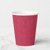 赤王室のエレガント金ゴールドクラウンティアラ名モノグラム 紙コップ (裏面)