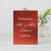 赤王室のパーソナライズされた光沢メニュー メニュー (スタンド正面)